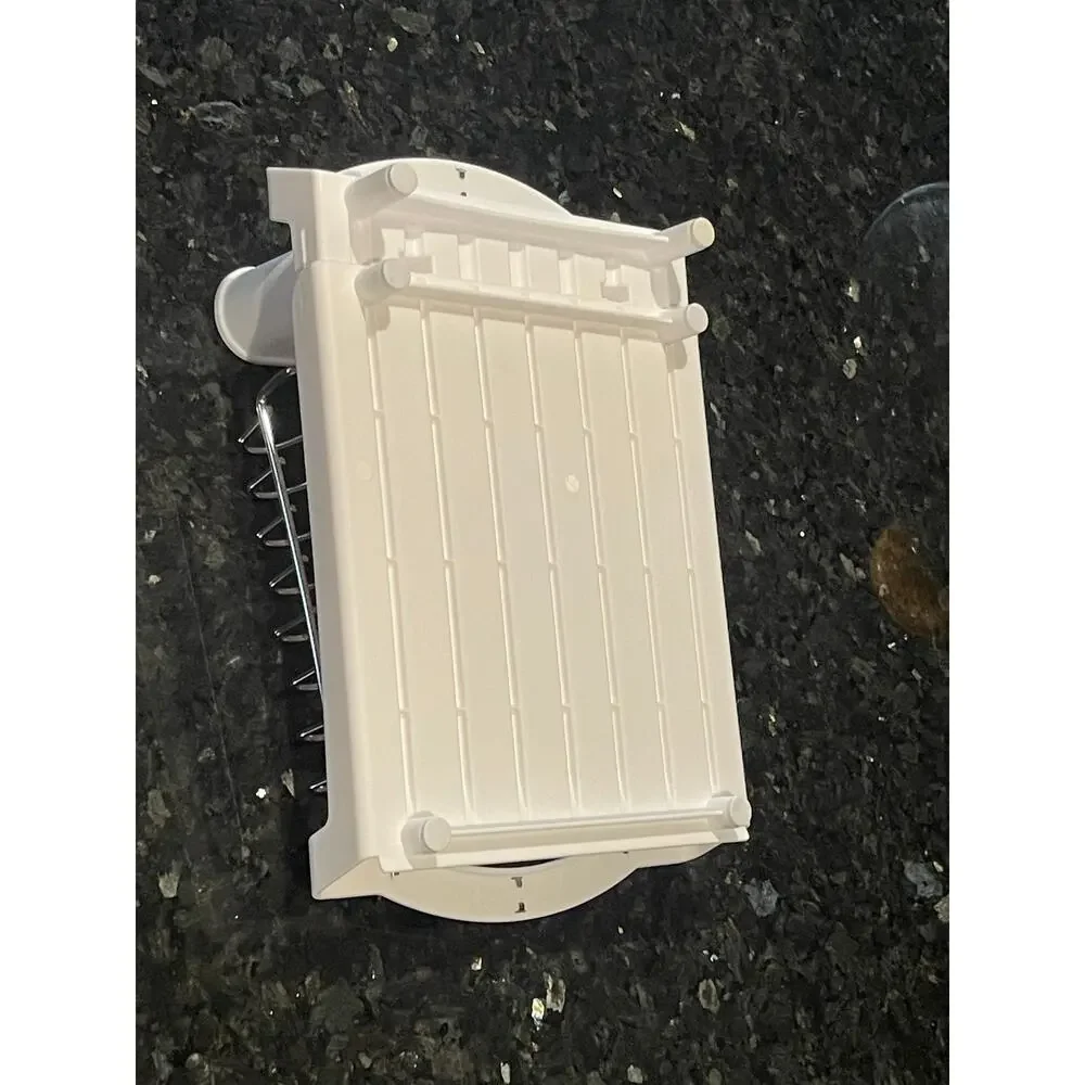 Small Expandable Dish Drying Rack White